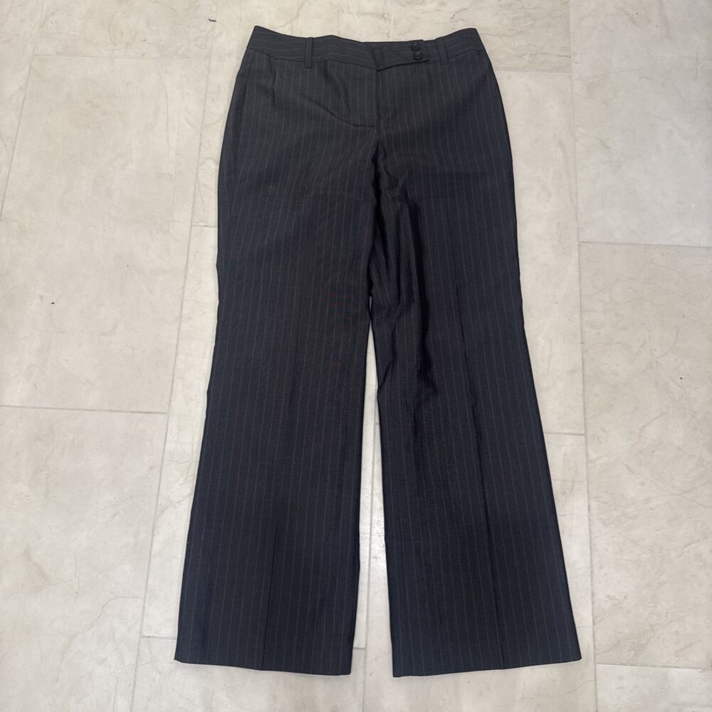 Ann Taylor Petites Sz 6 Petite 6P Gray Pinstripe Dress Pants Slacks Lined